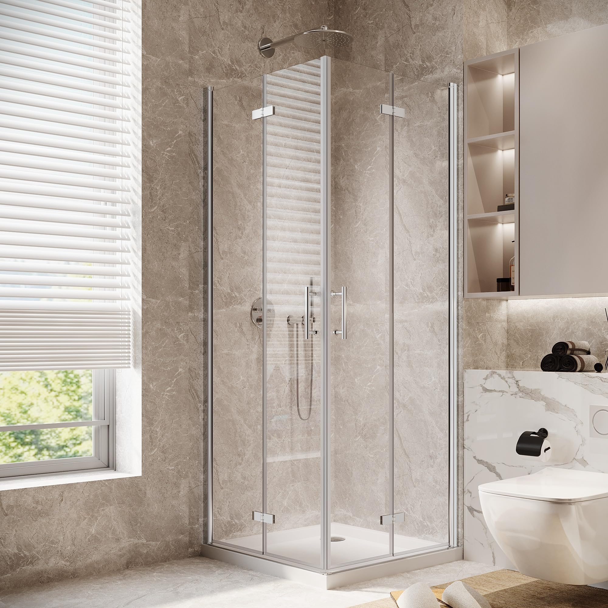 Photo 1 of Hydrave Corner Shower Enclosure, 36x36x72 inches, Silver