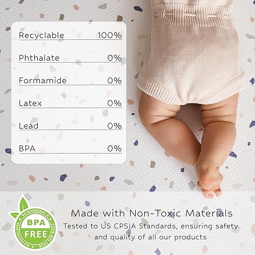 Miniatura 7 de Tapete de juego reversible de 82 x 55 pulgadas, para bebés, niños pequeños, impermeable, duradero, no tóxico, fácil de limpiar, tapete de espuma