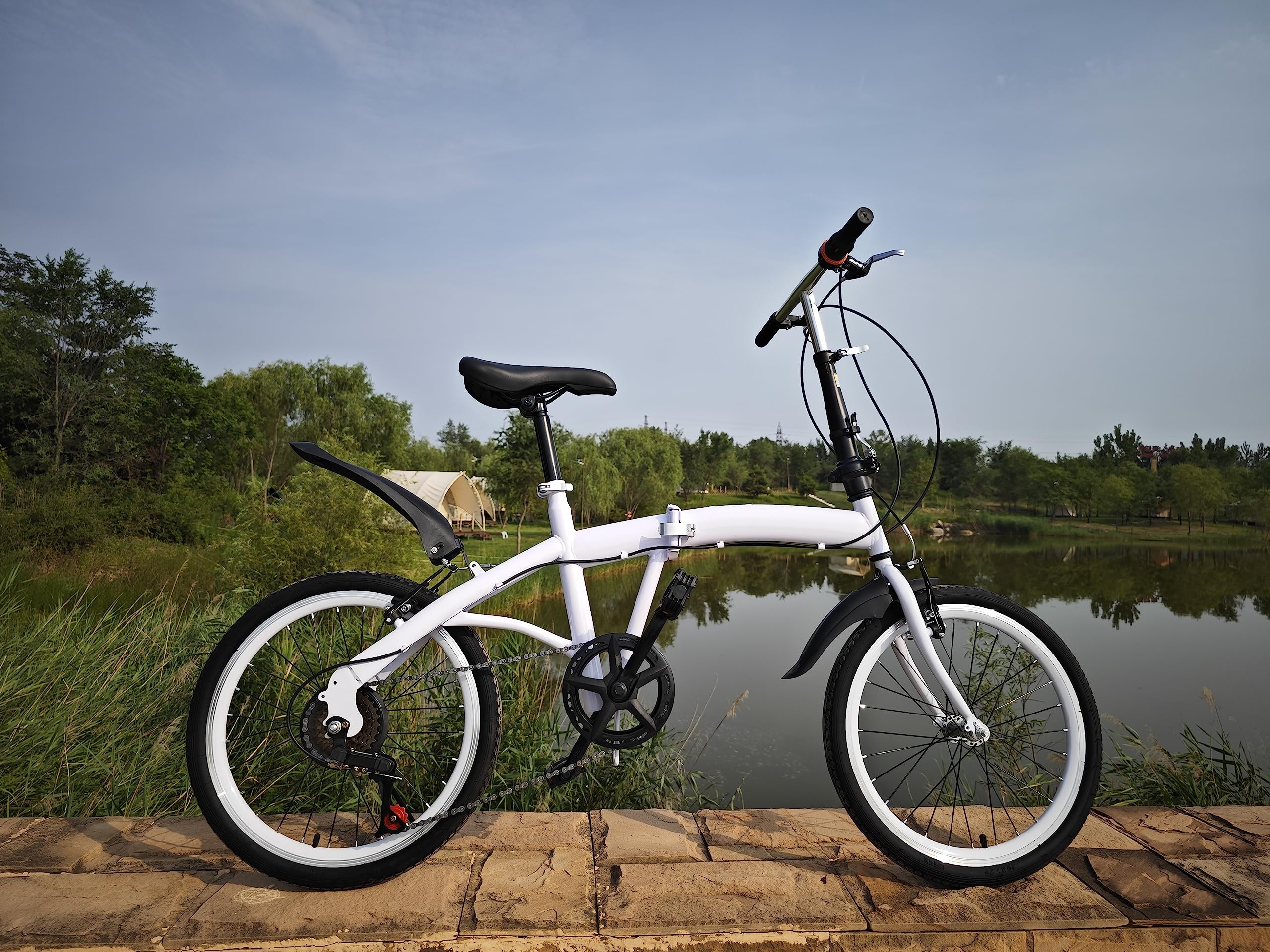 Bici Plegable Bicicleta Plegable JJsdwin 20 Pulgadas Marchas