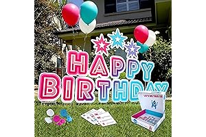 Jumbo 4 Feet Tall Happy Birthday Yard Sign Set