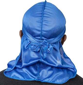 Veeta Superior Silk Durag - Smooth Silk Durag for Men & Women, Long Double Wide Straps, Outside Seam Triple Stitch Du Rag