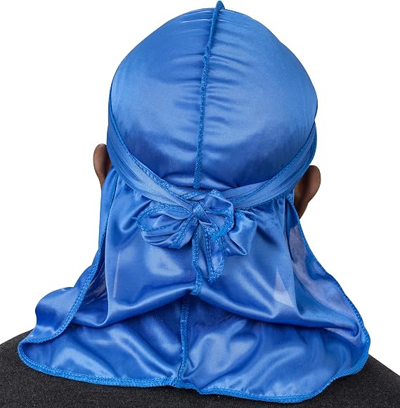 Veeta Superior Silk Durag - Smooth Silk Durag for Men & Women, Long Double Wide Straps, Outside Seam Triple Stitch Du Rag