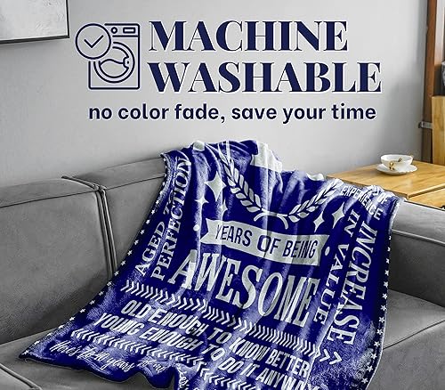 Miniatura 6 de Regalos de cumpleaños número 40 para hombres, hombres, él, papá, marido o tío – 40 años de ser impresionante – Manta de franela de felpa – 50 x 65