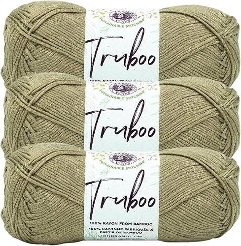 Vista 18 de Lion Brand Yarn - Truboo Yarn (1 madeja), Cameo