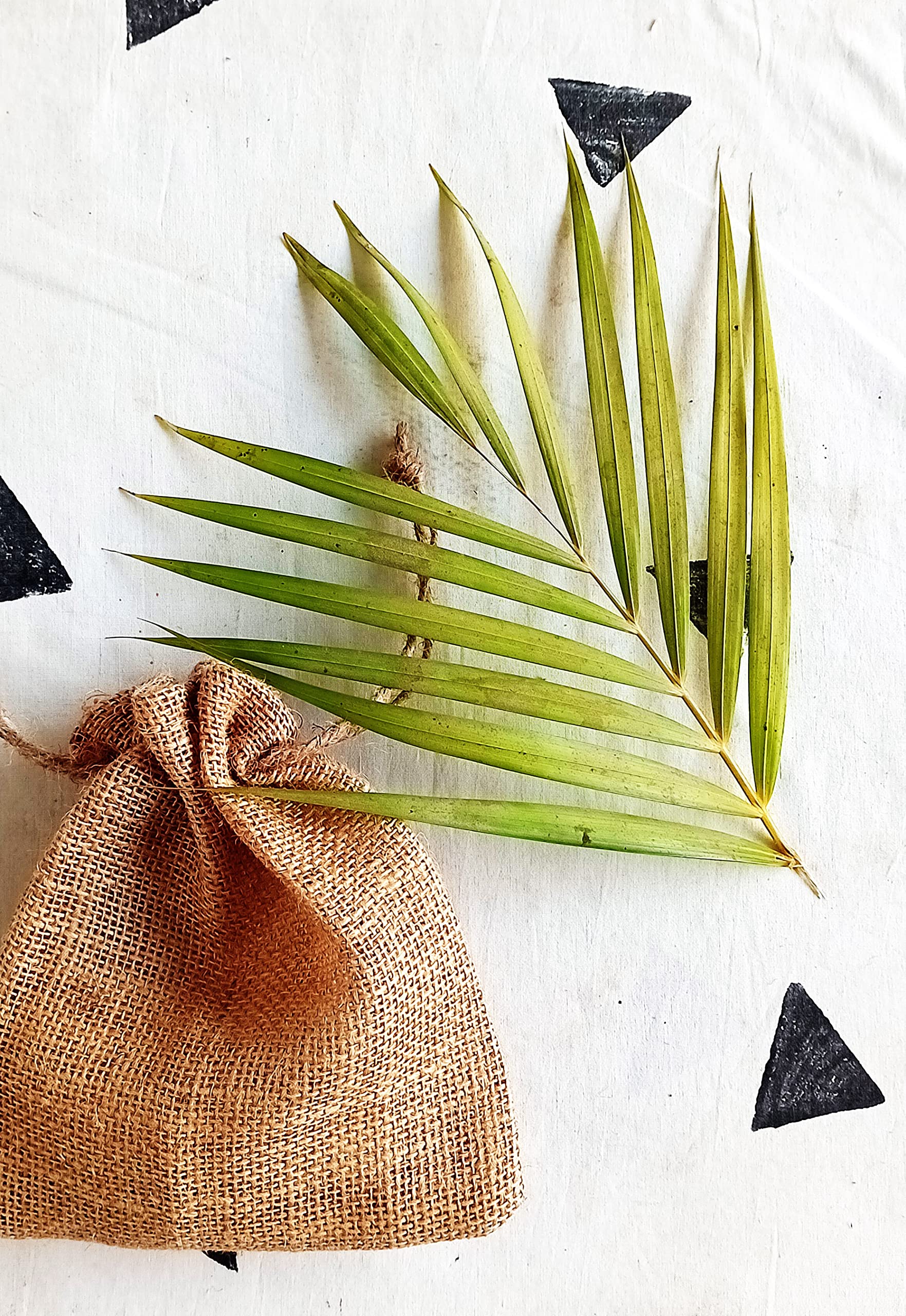 Handmakers Burlap Party Favor Wedding Drawstring Bag 7X8 Inch Pack of 12