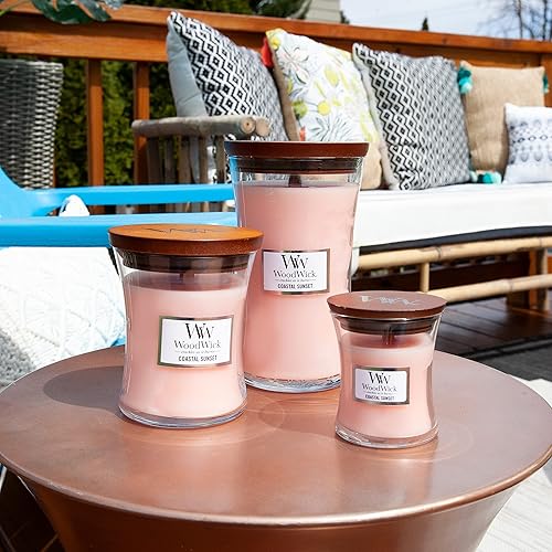 Miniatura 7 de Woodwick Ellipse - Vela perfumada Coastal Sunset, 16 onzas, hasta 50 horas de tiempo de combustión y puesta de sol costero, vela mediana de reloj de