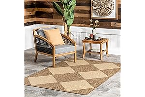 nuLOOM Loretta Transitional Diamond 8x10 Beige Indoor/Outdoor Area Rug