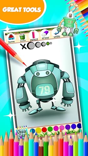 Livro para colorir de robô