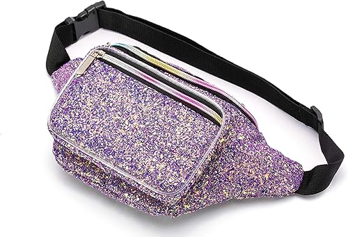 Miniatura 6 de Cangurera holográfica de los años 80 y 90S con diseño de estrellas rave y grava transparente neón para mujeres, gran cangurera