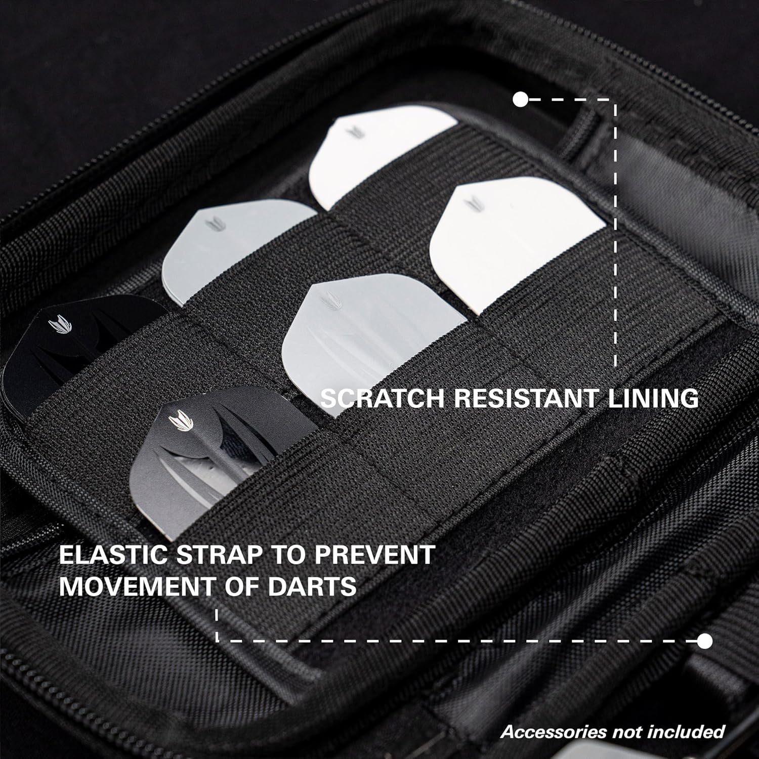 Target Darts Nathan Aspinall Ghost Series XL Takoma Wallet, Regular – Darts Case, Black/White Storage Cases, “The Asp” Zipper Dart Holder, Professional Accessories – Holds 6 Fully Assembled Darts