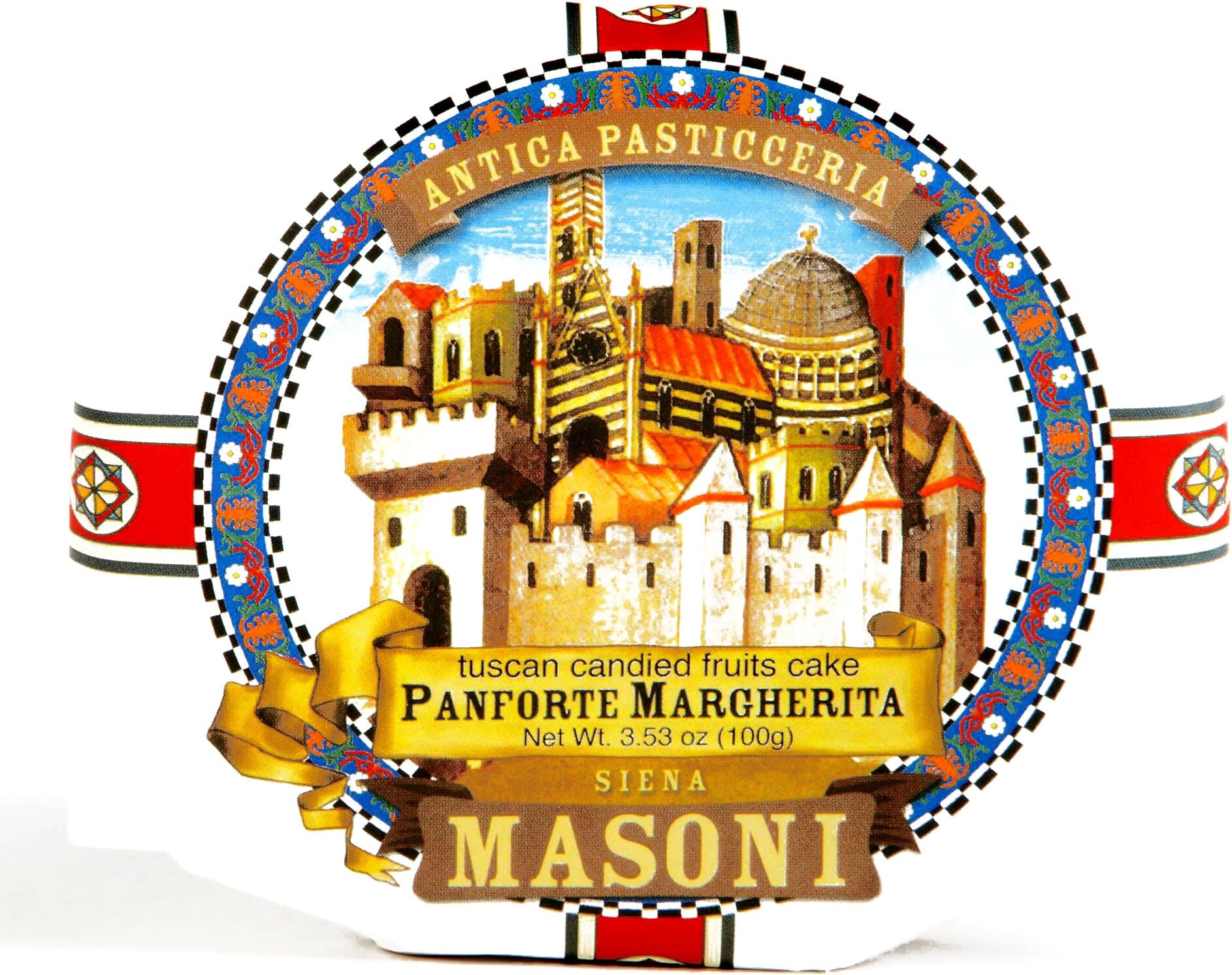 Masoni Panforte Margherita (1 Unit Per Order) - Gourmet Christmas Gift for the Holidays