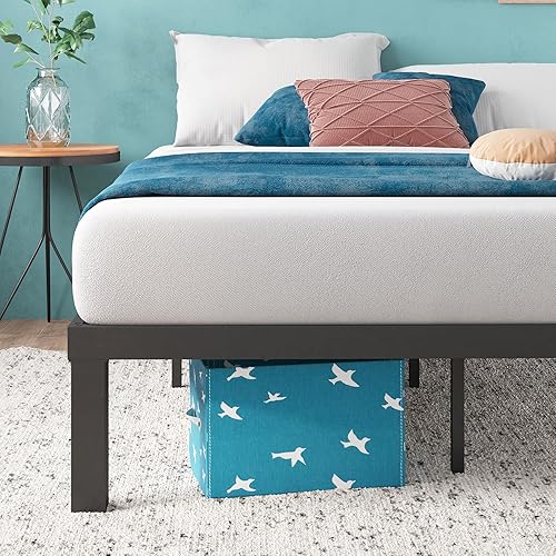 Miniatura 15 de Plataforma de metal, marco para cama Zinus Quick Lock 16 pulgadas, base para cama, no necesita caja de resortes, Acero, Negro