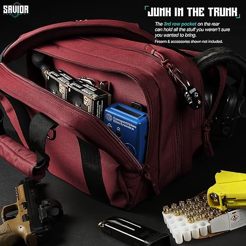 Miniatura 5 de Savior Equipment Specialist Series - Mini bolsa táctica de doble pistola bolsa de transporte para pistola compartimento extra grande con cremalleras