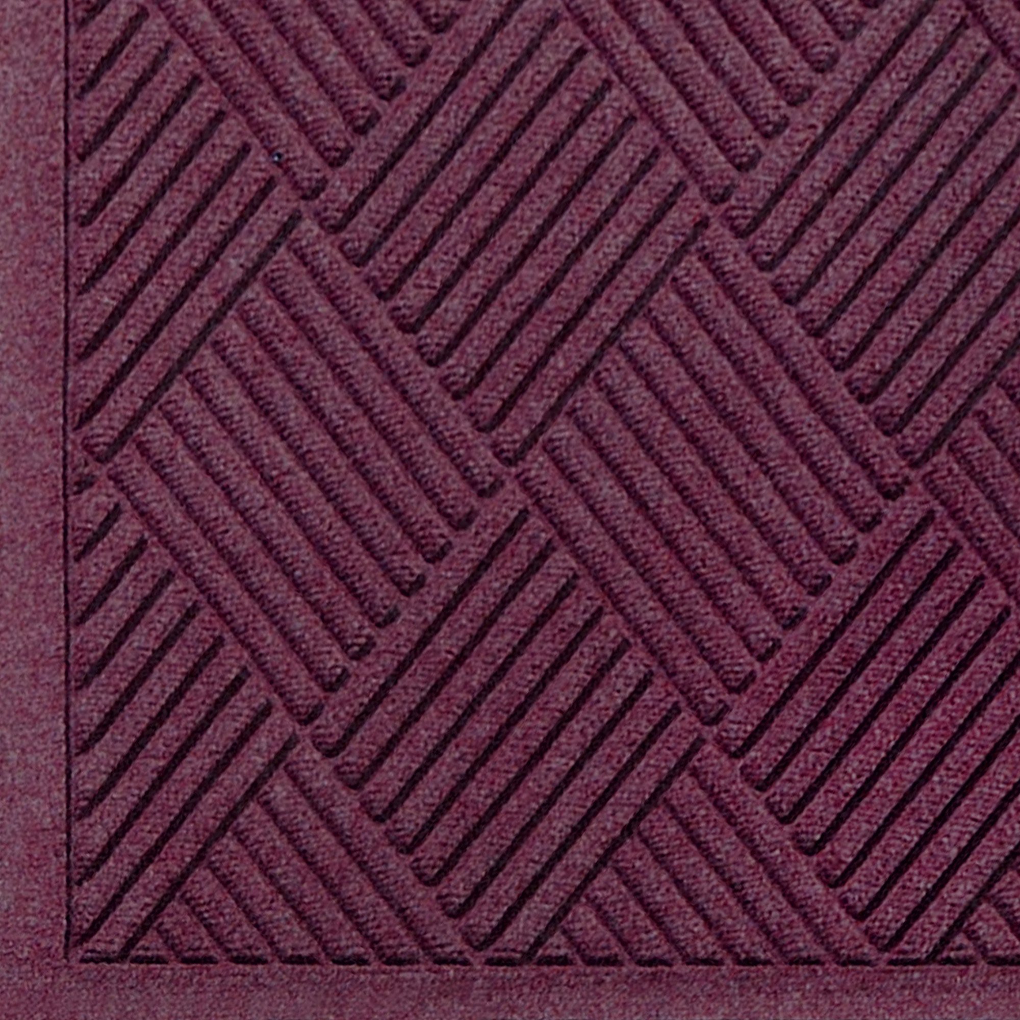 M+A Matting WaterHog Diamond | Commercial-Grade Entrance Mat with Fabric Border – Indoor/Outdoor, Quick Drying, Stain Resistant Door Mat (Bordeaux, 4'
