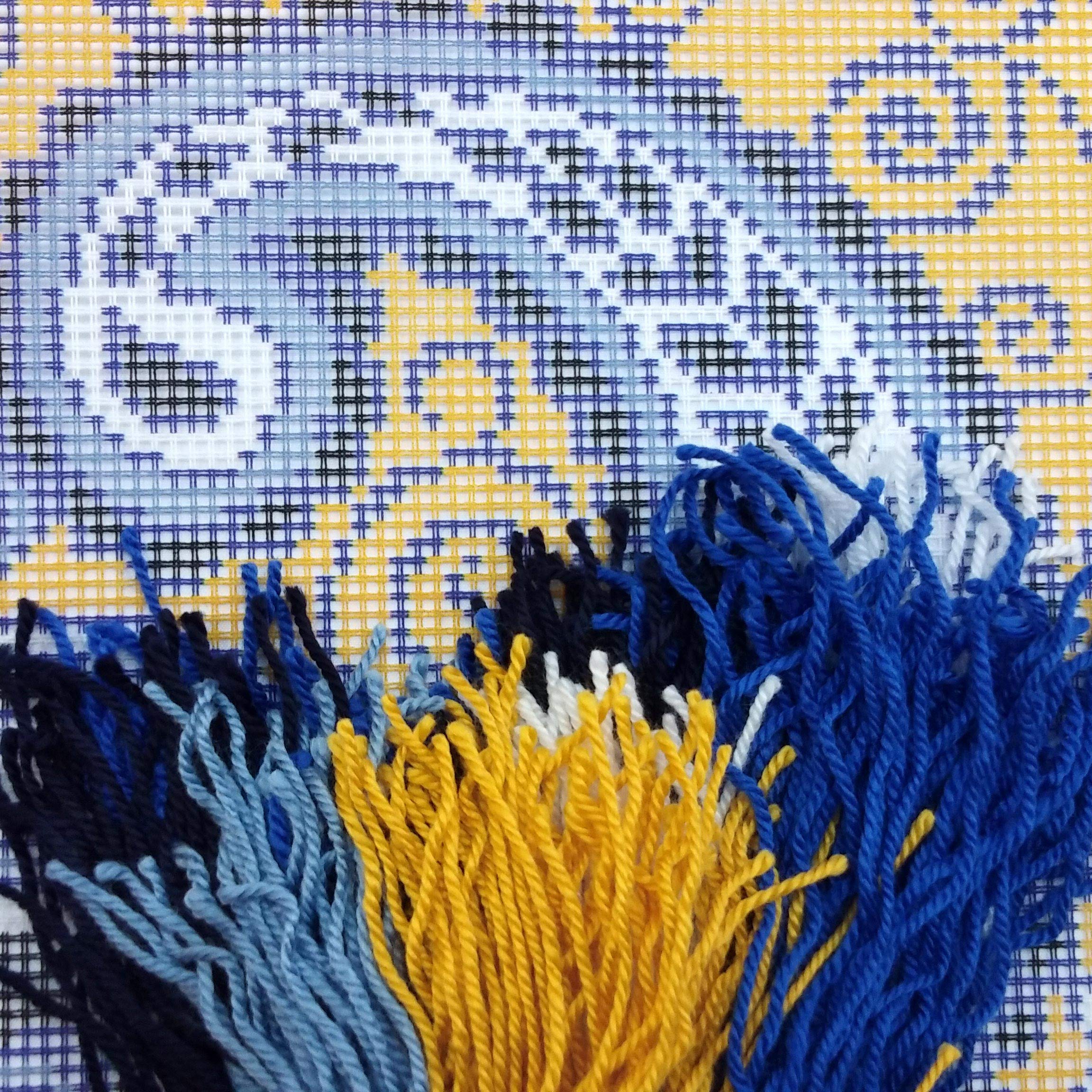 Kit Ricamo Peonia Su Tela Stampata 40x40 Cm - Per Cuscini Decorativi, Ideale Per Principianti Adulti
