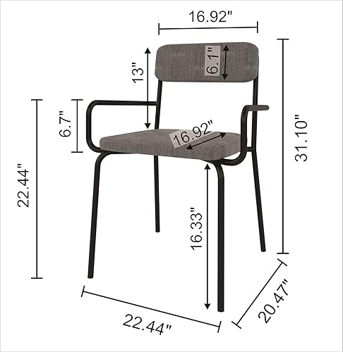 Miniatura 3 de Manhattan Comfort Whythe - Silla de comedor moderna de piel sintética, diseño simple, color negro