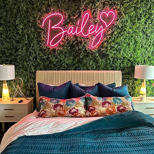 Miniatura 8 de Letreros de neón personalizados, letreros de luz LED con nombre personalizado para decoración de pared, boda, negocios, letreros de neón con luz LED