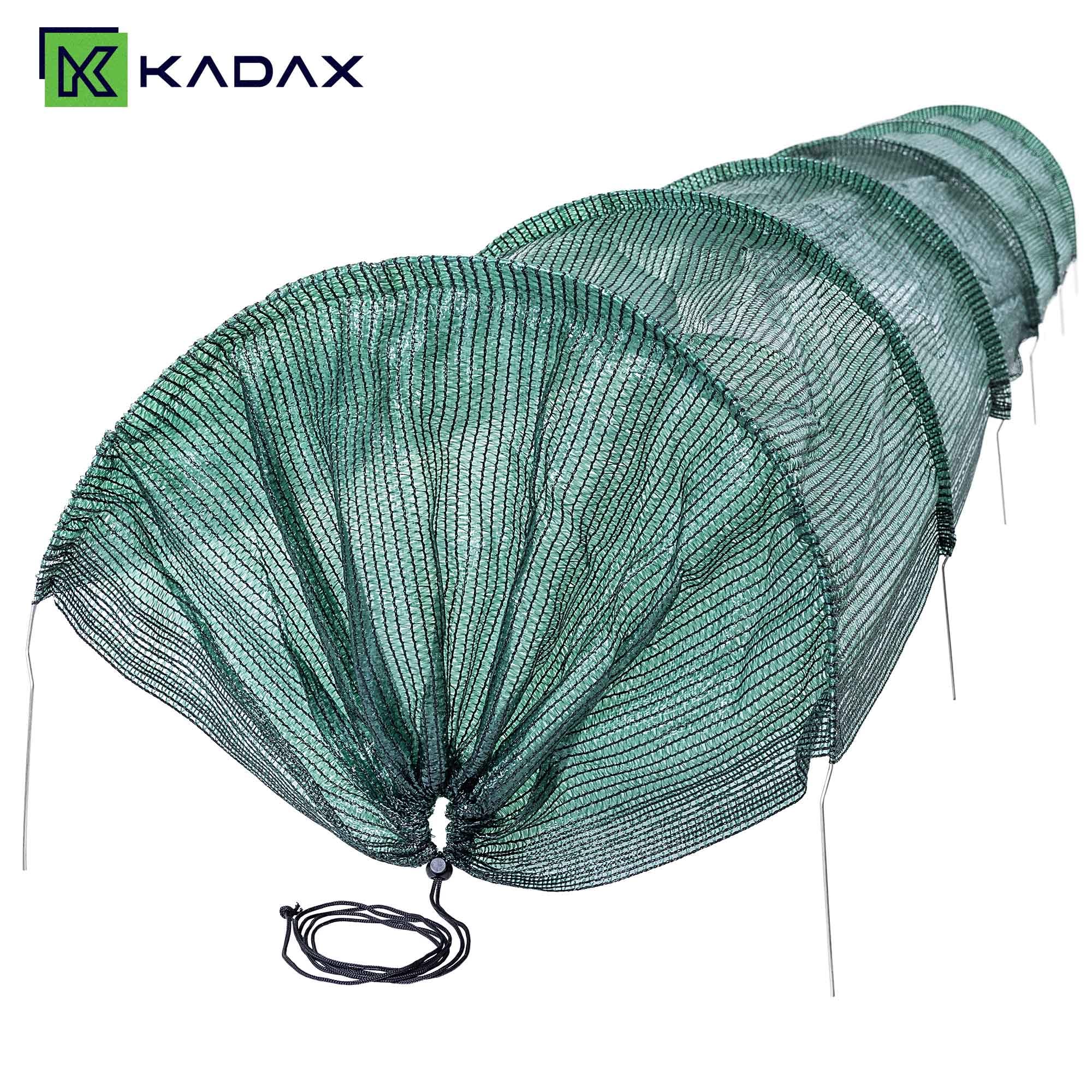 KADAX Tunel do roślin 3 m x 60 cm, tunel ogrodowy z siatki PCW o drobnych oczkach, tunel siatkowy ze stabilnymi łukami, ochrona roślin do podwyższonej grządki i grządki warzywnej, tunel foliowy