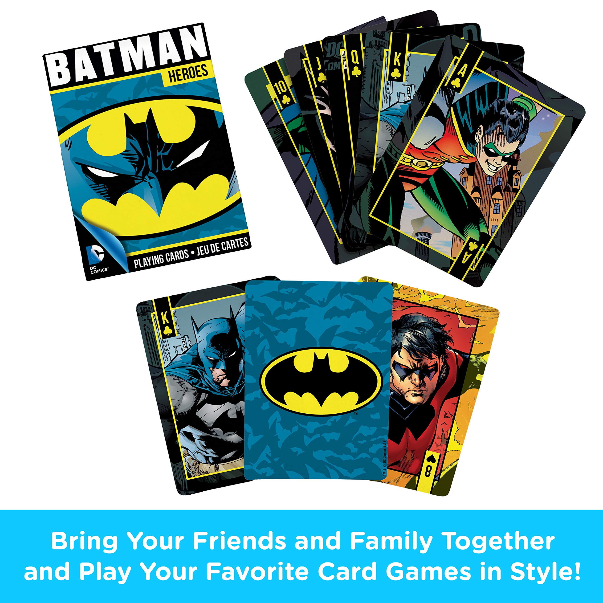 Producto Oficial Warner Cartamundi Cartas De Juego DC Comics Batman #2 En Lata Retro - 55 Cartas Vintage, Coleccionable, Regalo Para Fans De Superhéroes Regalo Fans Batman