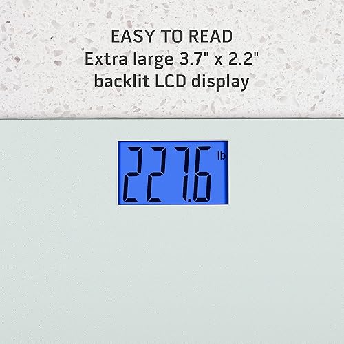 Miniatura 3 de Health o meter Báscula digital de vidrio extra ancha para peso corporal, báscula de baño, precisión y precisión, pantalla LCD retroiluminada,
