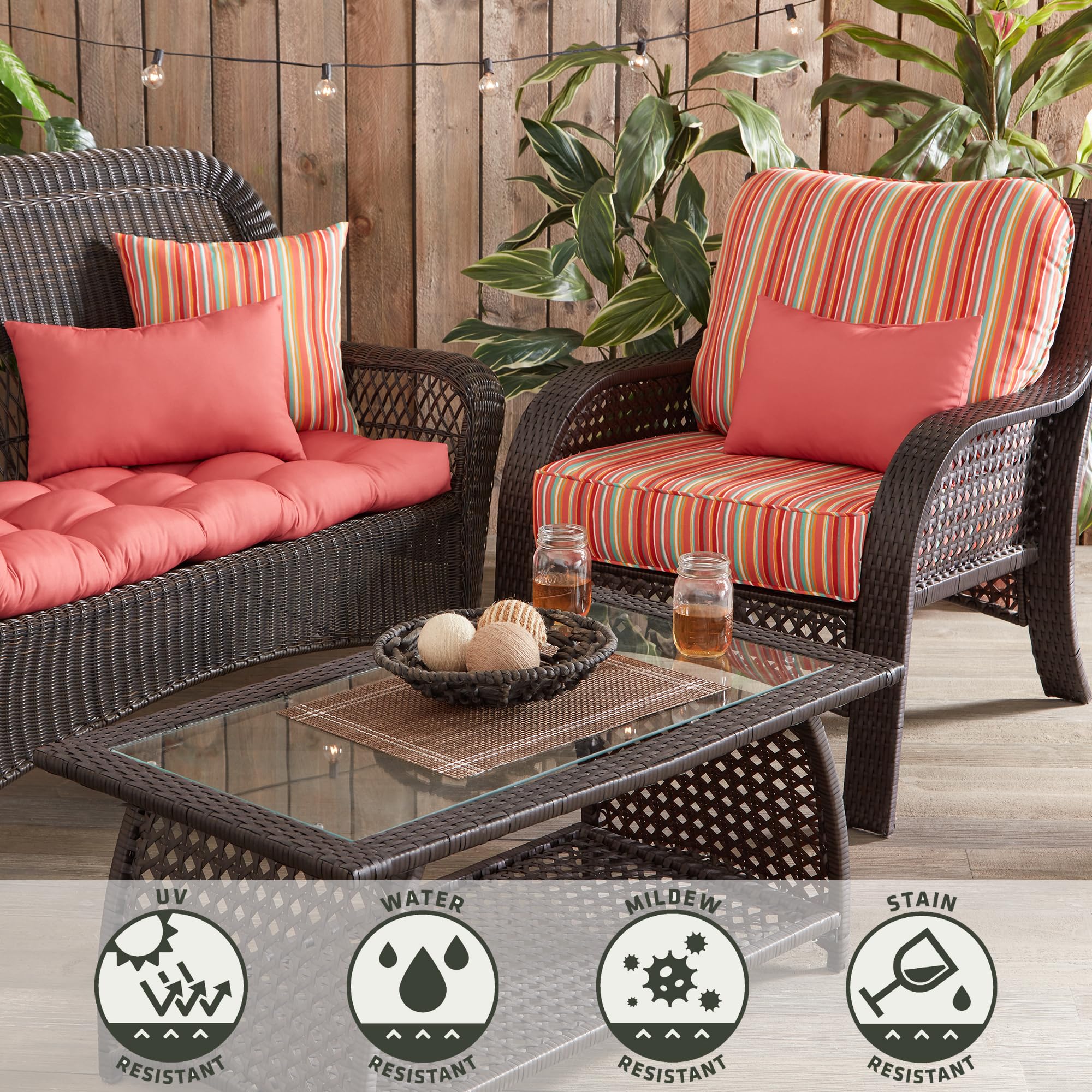 Amazon.com : Greendale Home Fashions 2-Piece Outdoor Deep Seat