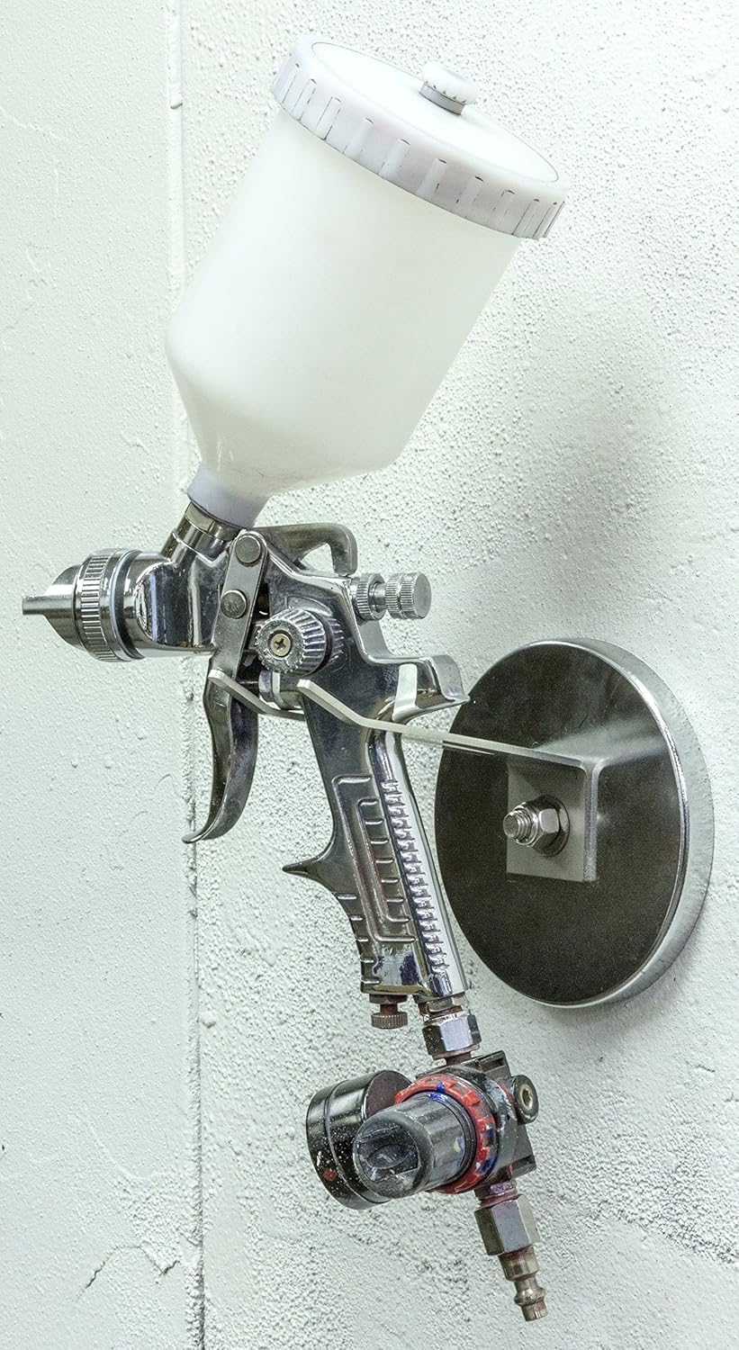 MAG-MATE SGH01 Spray Gun Holder on a Cup Magnet, 95 lb, Steel