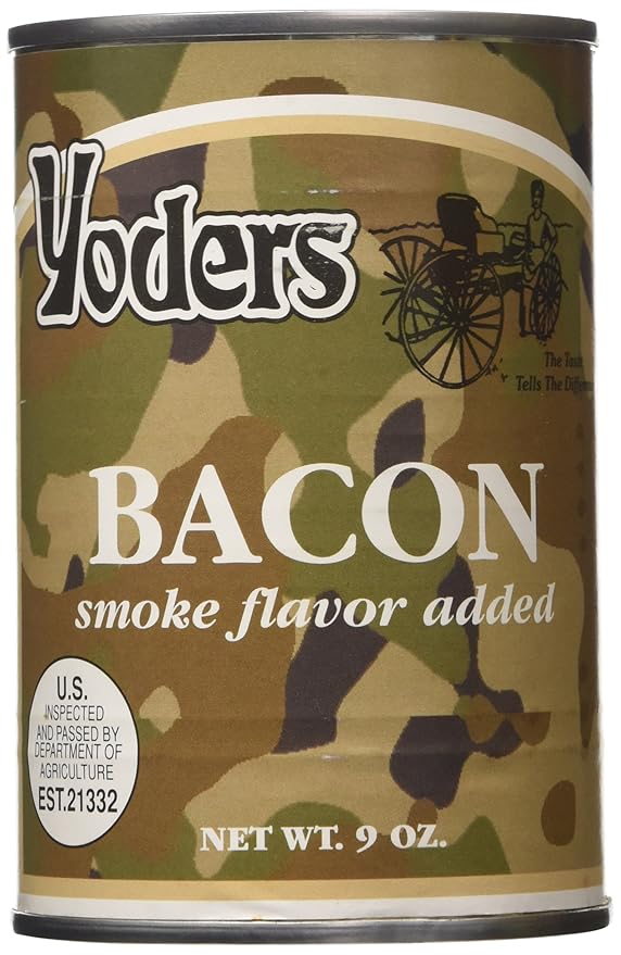 Yoders Canned Fully Cooked Bacon, 9 Ounce Canned And