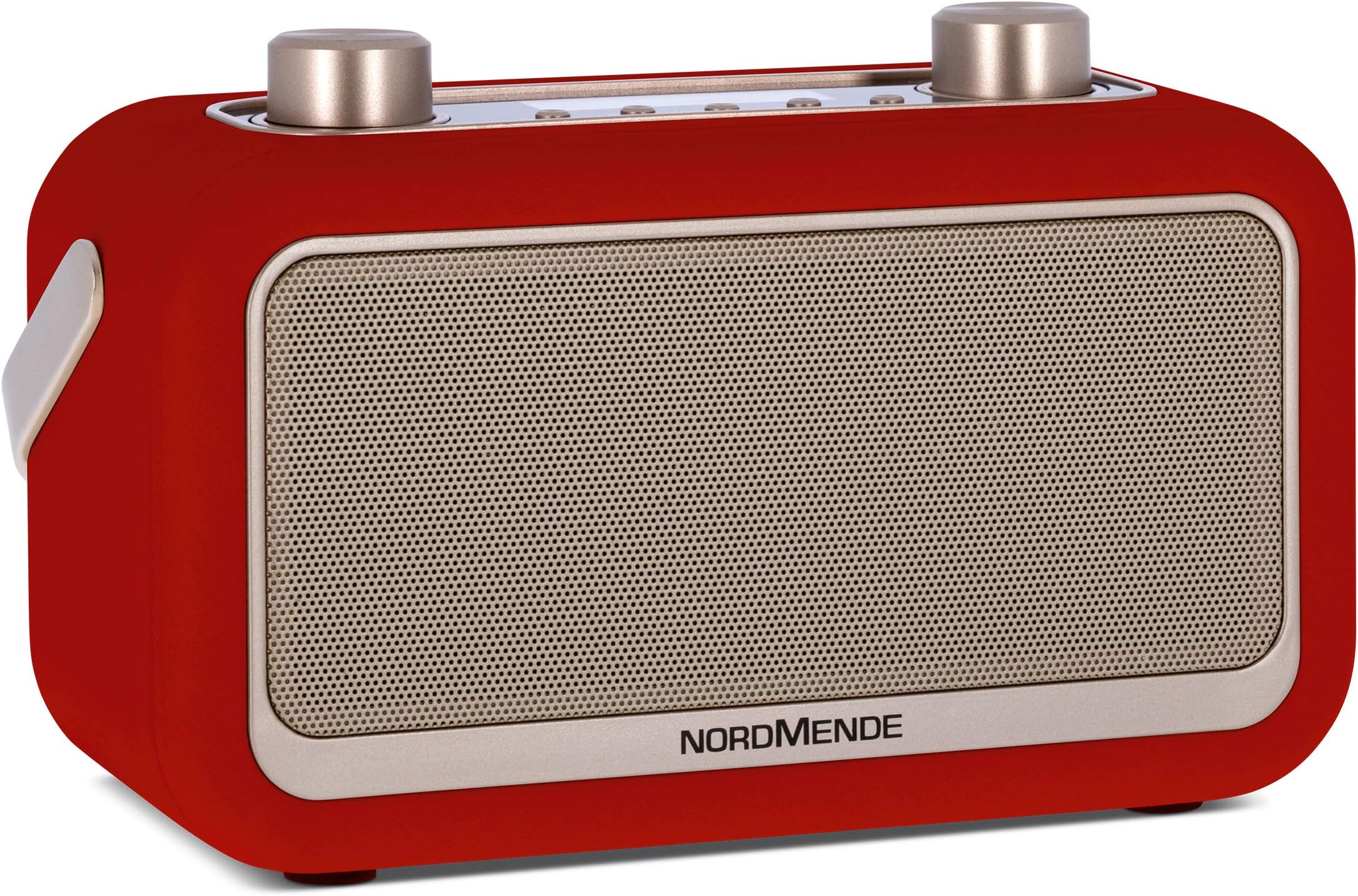 Nordmende Transita 120 Radio DAB+ Portatile - Design Retrò, Batteria 24h, Sveglia, FM - Rosso - Foto 9