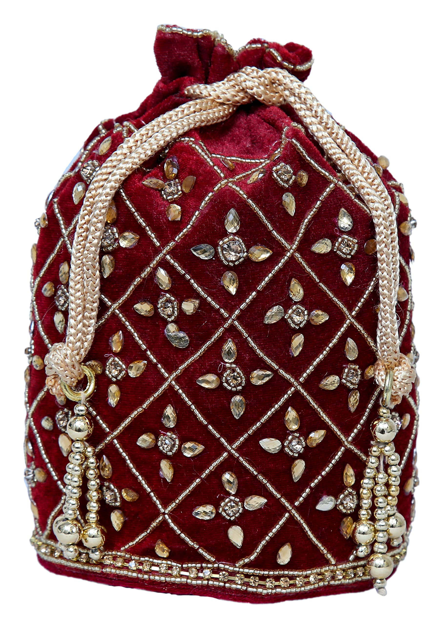 RC Rexcuir Potli Bag for Women and Girls | Silk Wristlets | Return Gifts | Weddings and Special Occasion | Embroidered Bags | Matka (B0B4G2BQJN) Amazon Price History, Amazon Price Tracker