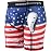 COOLOMG Men Compression Shorts with Cup Athletic Protective Underwear for Baseball Football Lacrosse MMA Hockey, US Flag, M