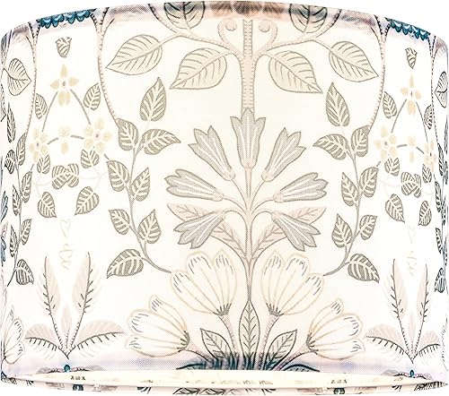 Vista 8 de GOSO 2pcs Medium Lampshade Polyester Fiber Printing Plants Drum Lamp Shade For TableLamp,Floor Lamps,Diy Pendant Light,Wall Hanging,Spider Fitter 13