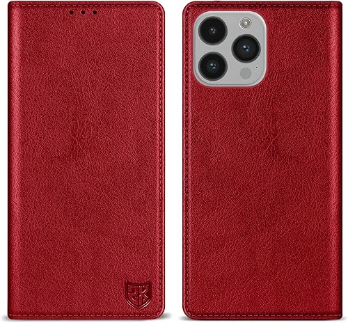 Miniatura 8 de ZZXX Funda tipo cartera para iPhone 14 Plus con bloqueo RFID, soporte de ranura para tarjetas, funda protectora de cuero magnético fuerte para