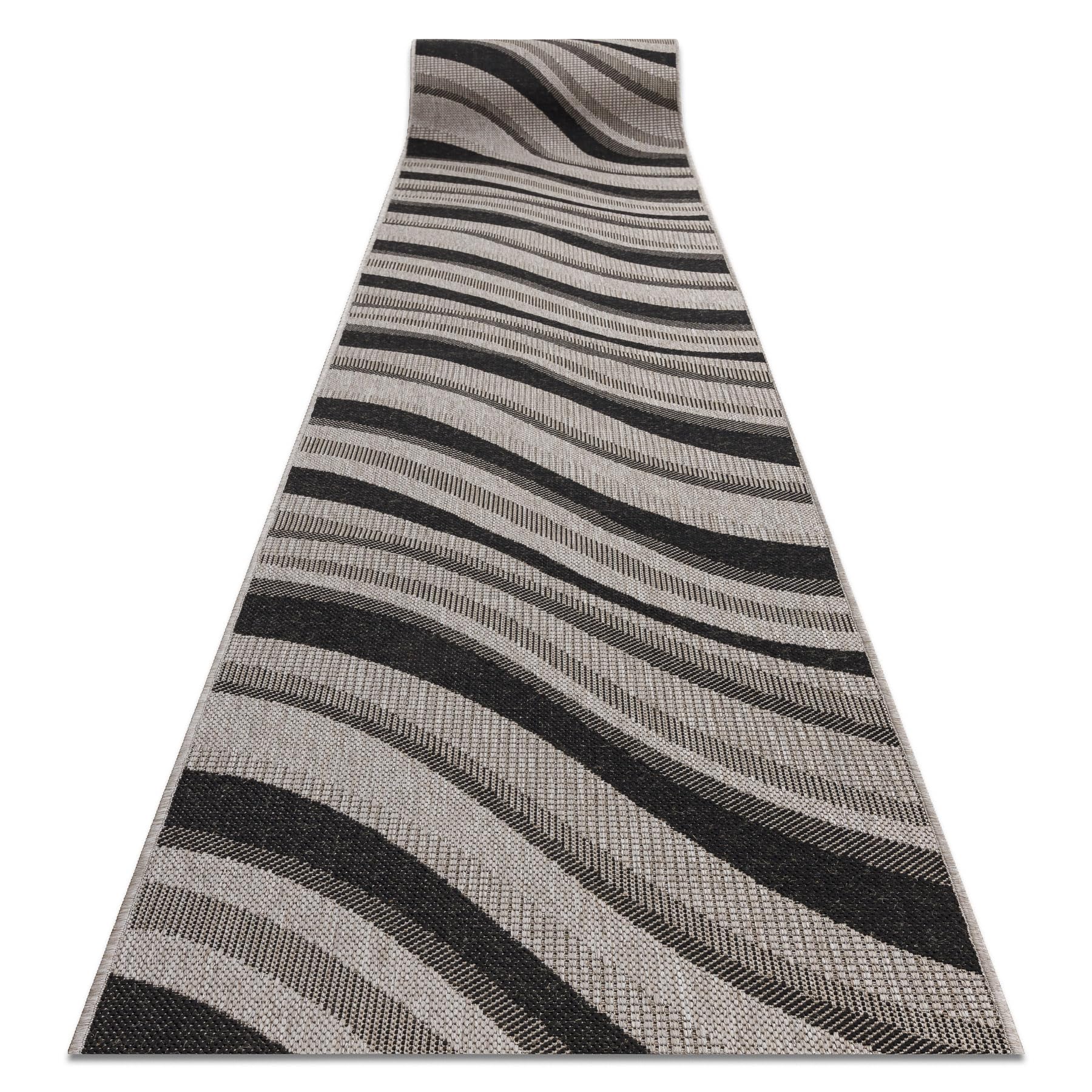 Alfombra de pasillo de sisal sintético Floorlux 20353 pasillera gris de 70x350cm