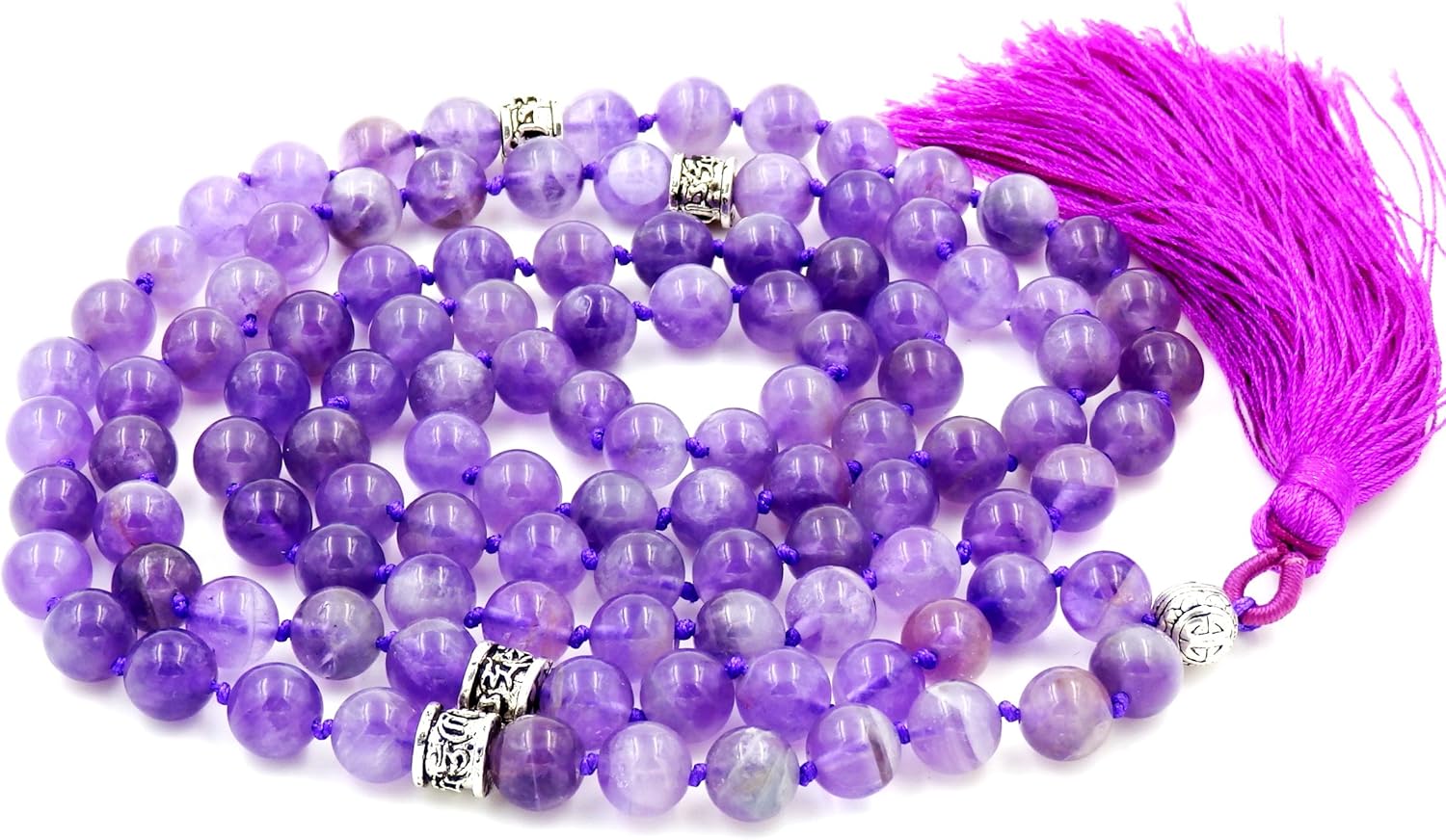 SUNNYCLUE Doe-het-zelf 1 set van 108 amethist edelsteen mala-parels