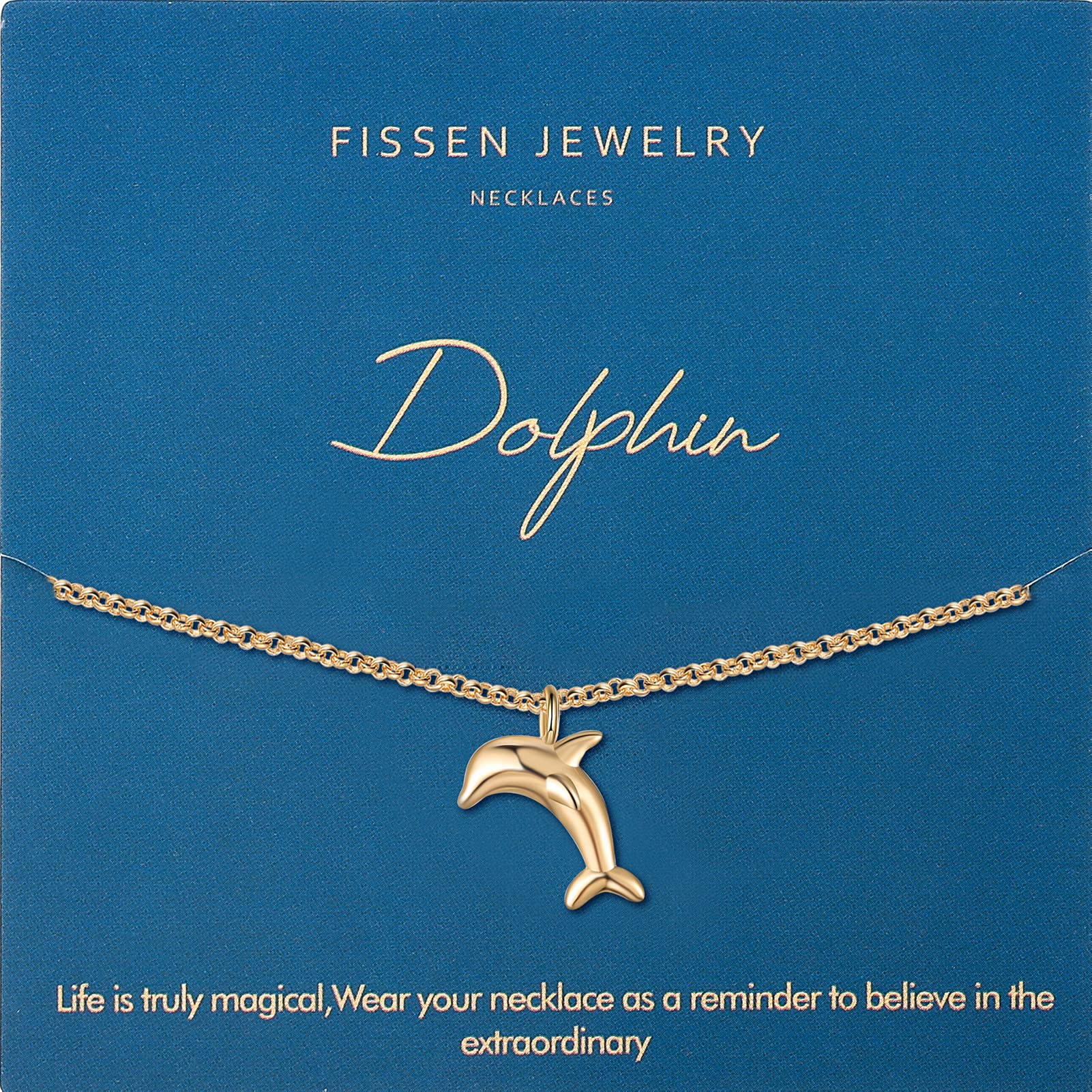 FISSEN JEWELRY Cute Necklaces for Women - Inspirational Elephant & Butterfly Designs - Dainty Cat Lovers Gifts