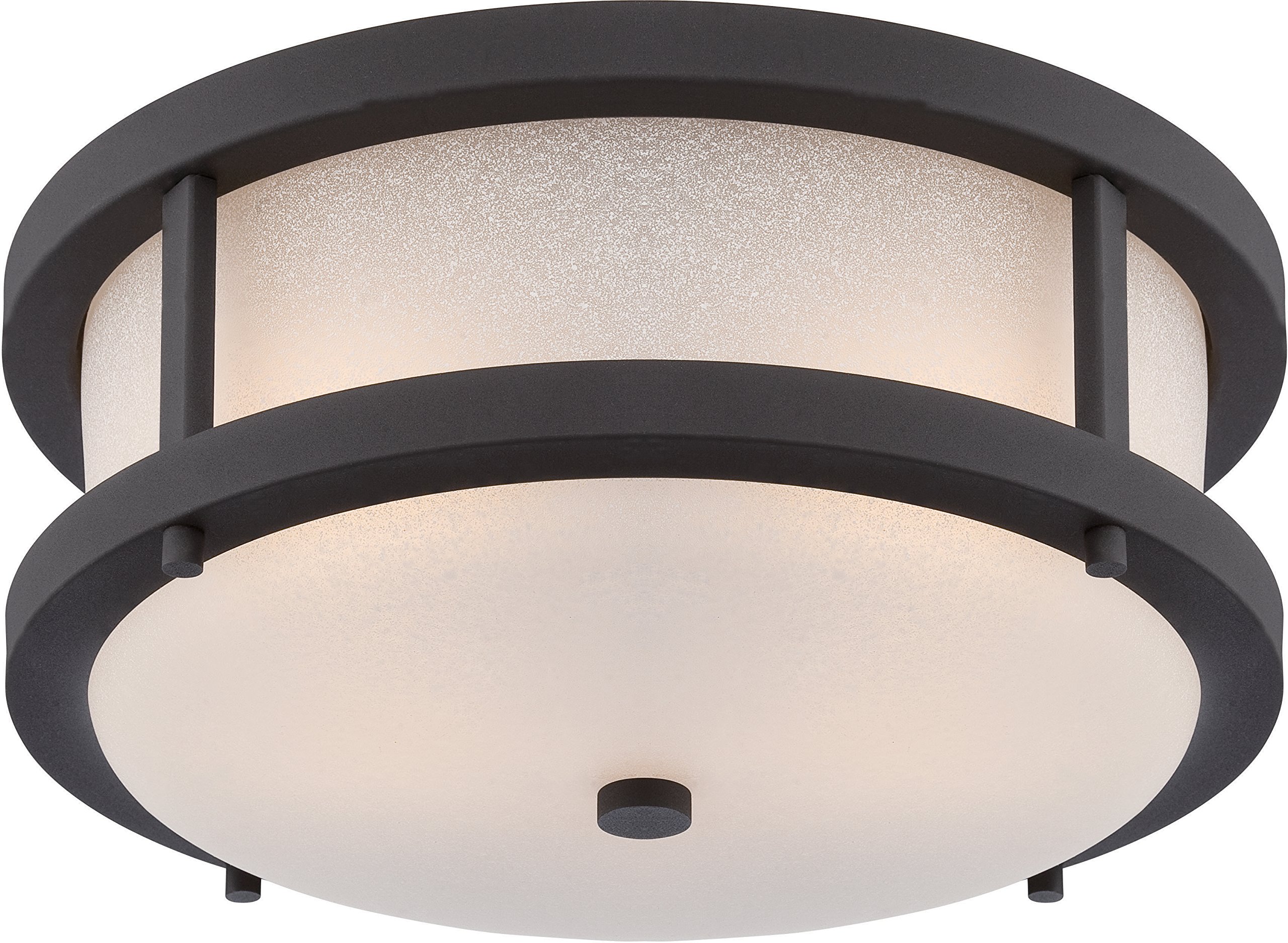 Nuvo Lighting 62/653 Transitional Two Light Flush Mount from Willis Collection in Black Finish