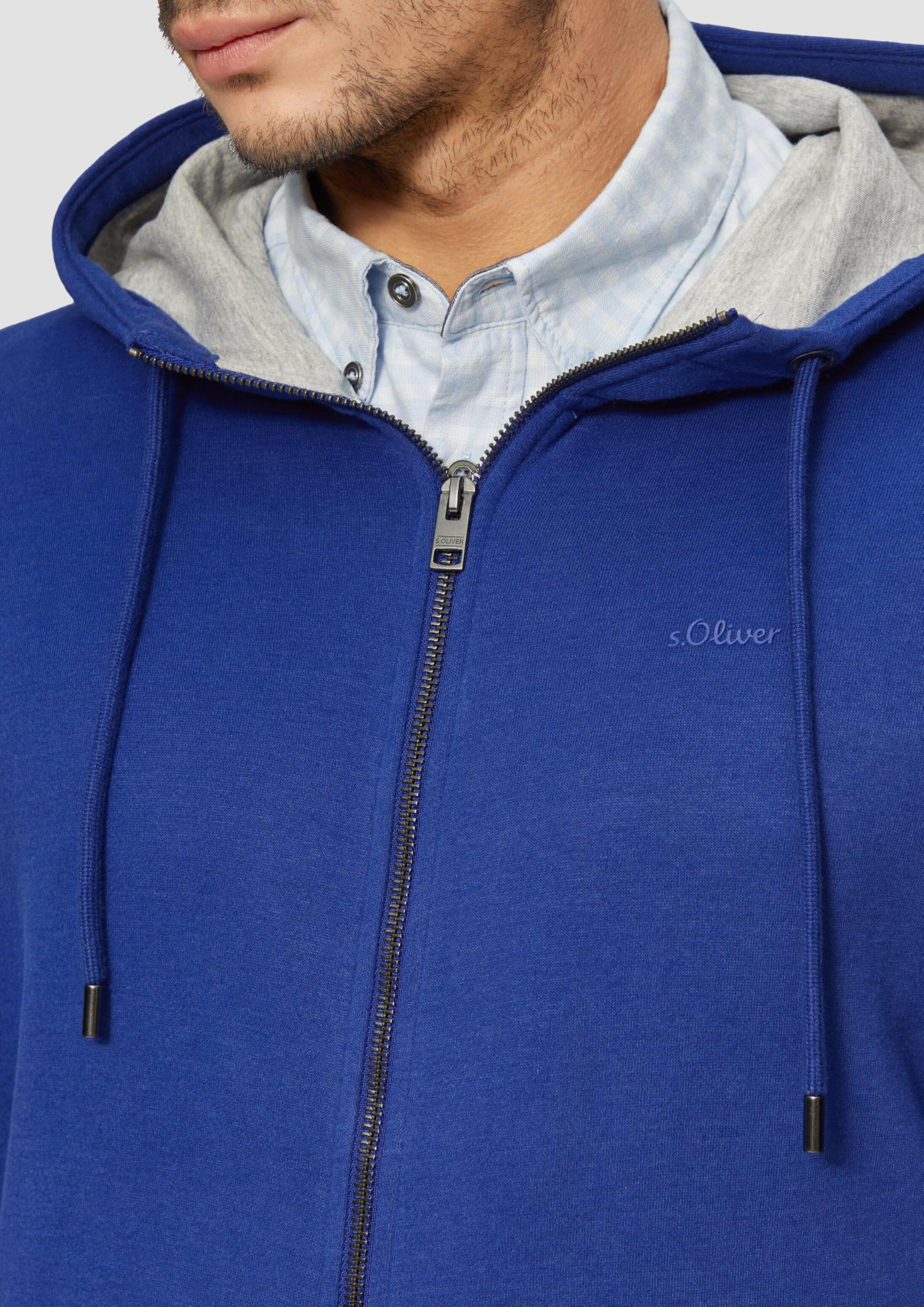 s.Oliver Herren 2157201 Sweatjacke mit Kapuze