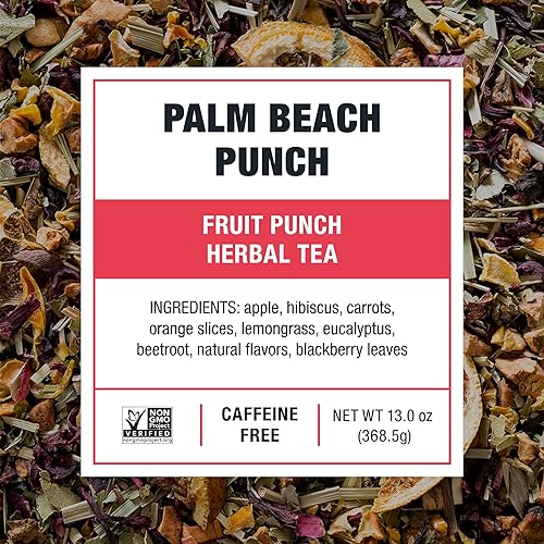 Miniatura 6 de Tiesta Tea - Palm Beach Punch Cold Brew Tea  Té de hierbas Fruit Punch  Mezclas de té helado de hojas sueltas de primera calidad  Té helado sin