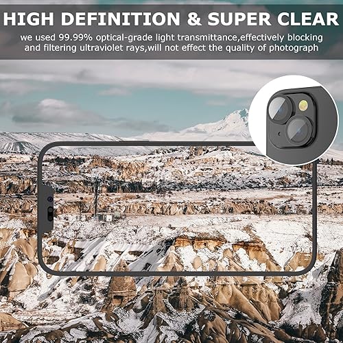 Miniatura 10 de Protector de lente de cámara para iPhone 14 Pro Max14 Pro, anti arañazos HD de metal templado, anillo individual, protector de pantalla de cámara de