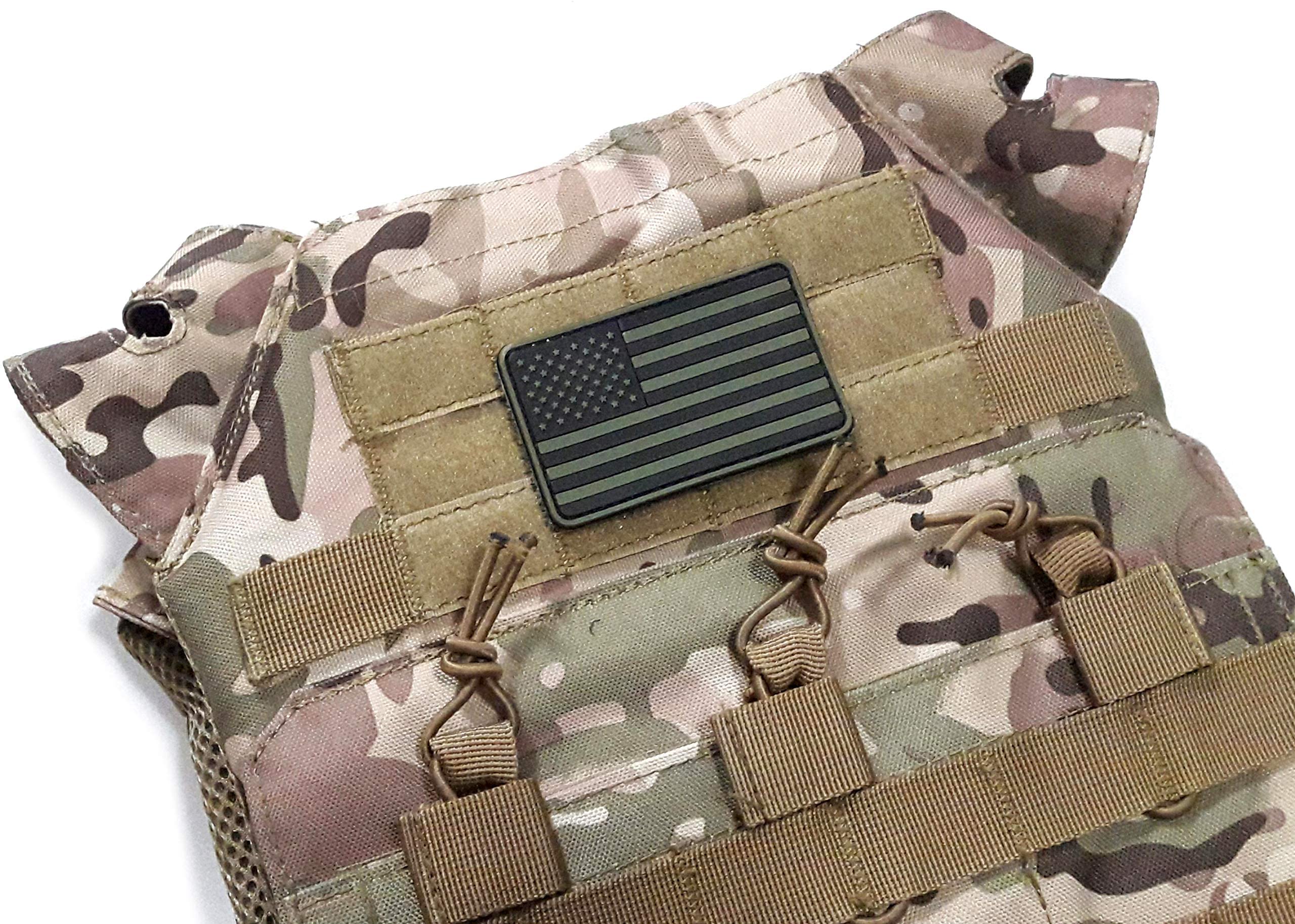 Amazon | ベルクロ PVC 低視認性 アメリカ国旗 US フラッグ 星条旗