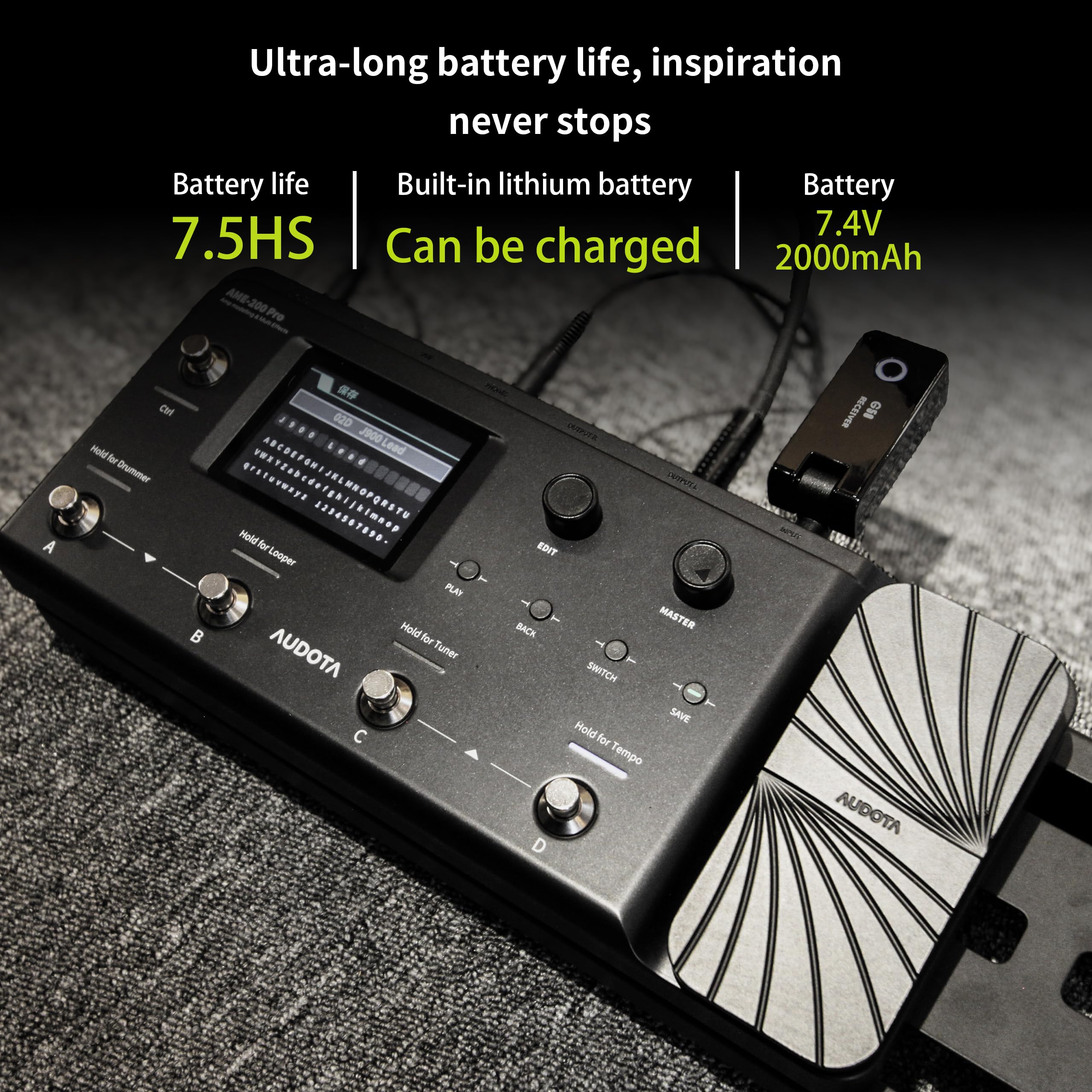 Amazon.com: AUDOTA AME-200 Pro Guitar Multi Effects Processor with