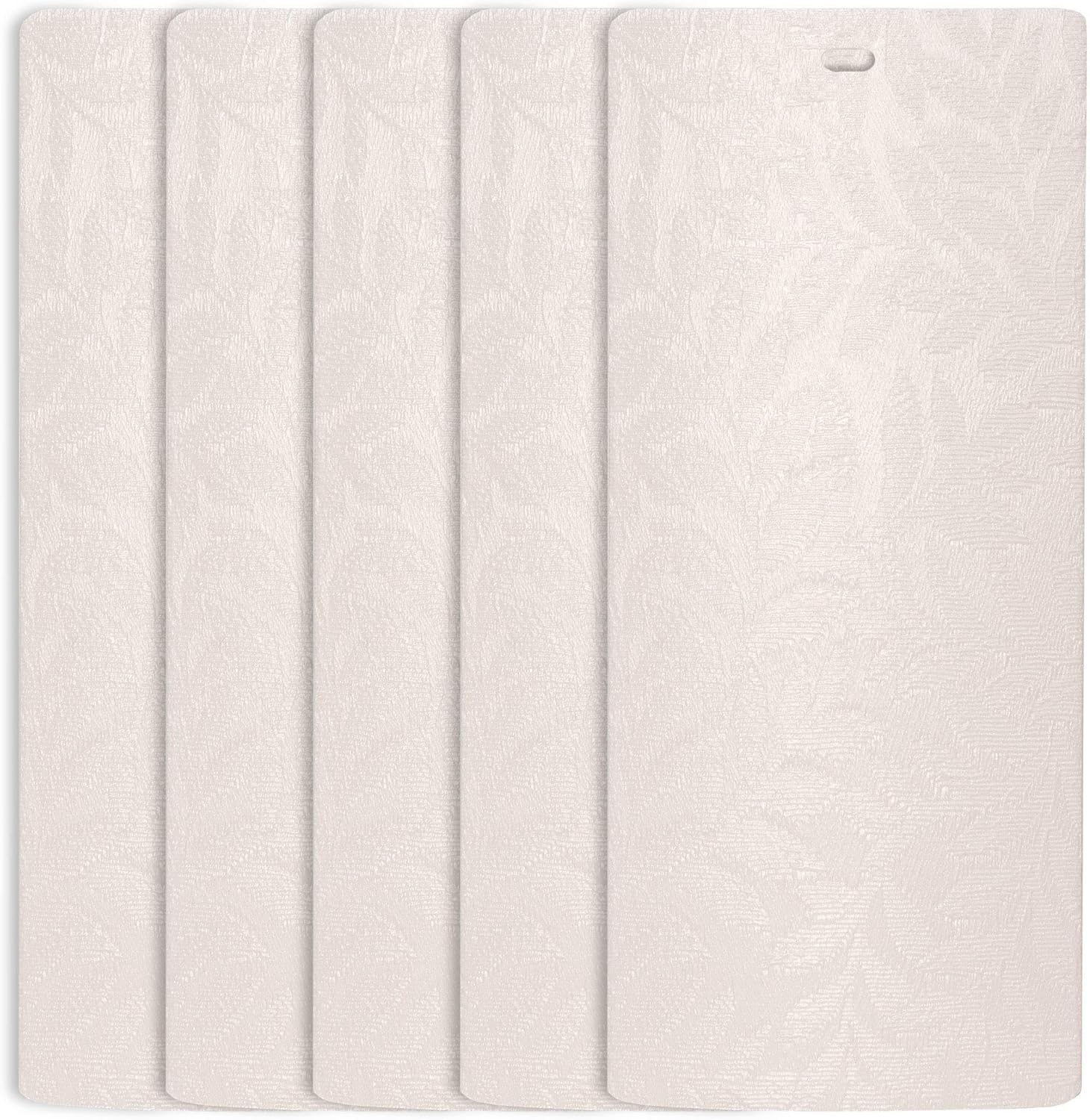 DALIX Rainforest Off White Vertical Blind Texture Sliding Door 82.5 Qty 5 Pack