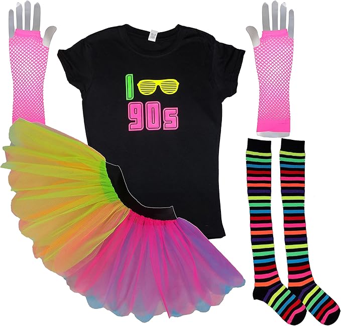 I Love the 90s Neon Raver Costumes for Women – 90s Fancy Dress Ideas