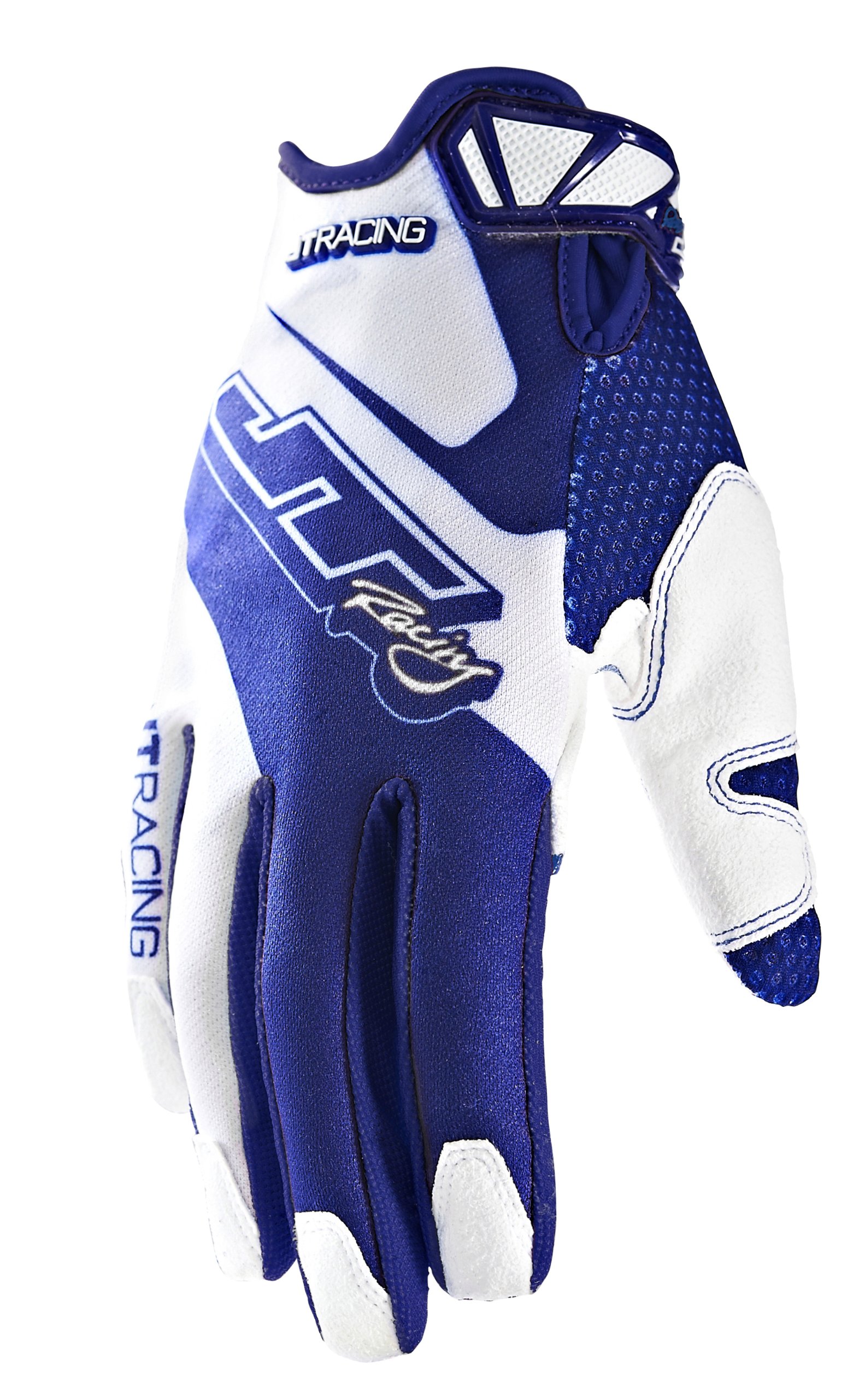 JT Racing Evolve Lite Lazers Motocross Gloves – Cyan/White – Men's – Breathable & High Grip