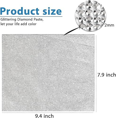 Vista 126 de Outus 12000 piezas de lámina de strass Bling Bling, calcomanías de strass, autoadhesivas, calcomanías para decoración de autos DIY, calcomanías