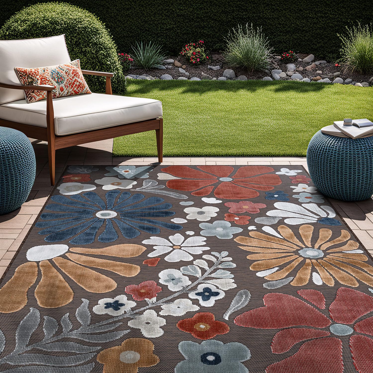 Beverly Rug Outdoor Floral Rug
