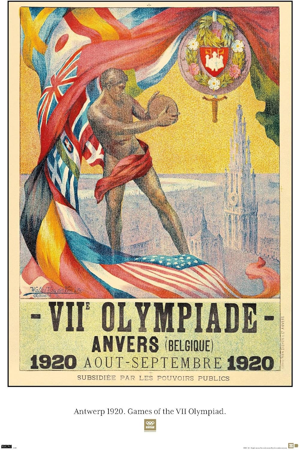 Trends International Team USA - Antwerp 1920. Games of the VII Olympiad. Wall Poster, 34L x 22.4W, Premium Unframed Version Premium Unframed Version 34L" x 22.4W"