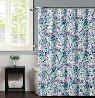 Christian Siriano NY® Dhalia Botanical Floral Shower Curtain, 1-Piece Standard Shower Curtain, Floral Themed, for Men and Women, OEKO-TEX Certified Confidence