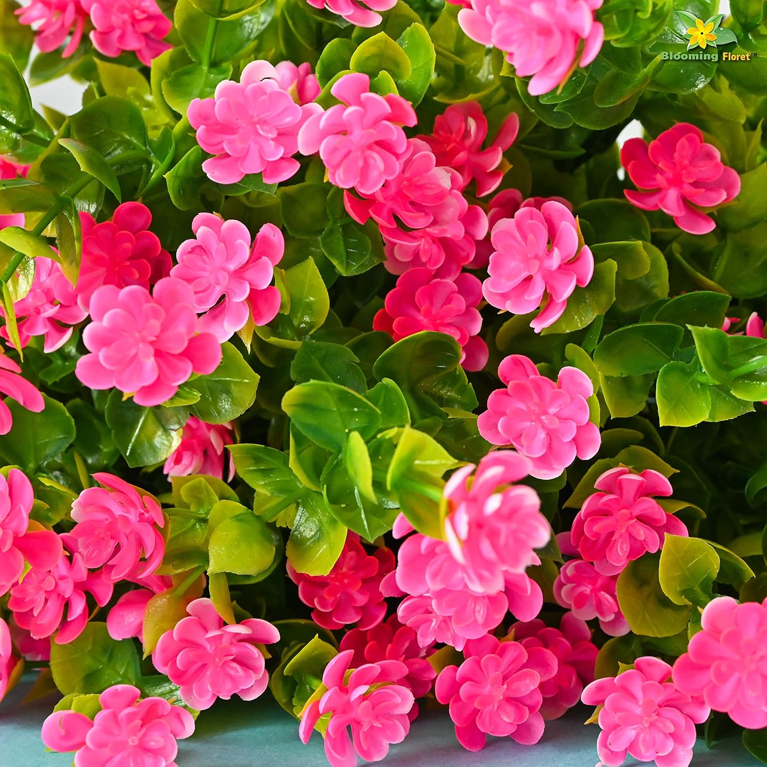 Blooming Floret Artificial Kalanchoe 5 Flower Bunch | Pink Colored Flowers for Home Decor / Office Decor | Soft and Dust Proof Elegant Flowers for Interiors