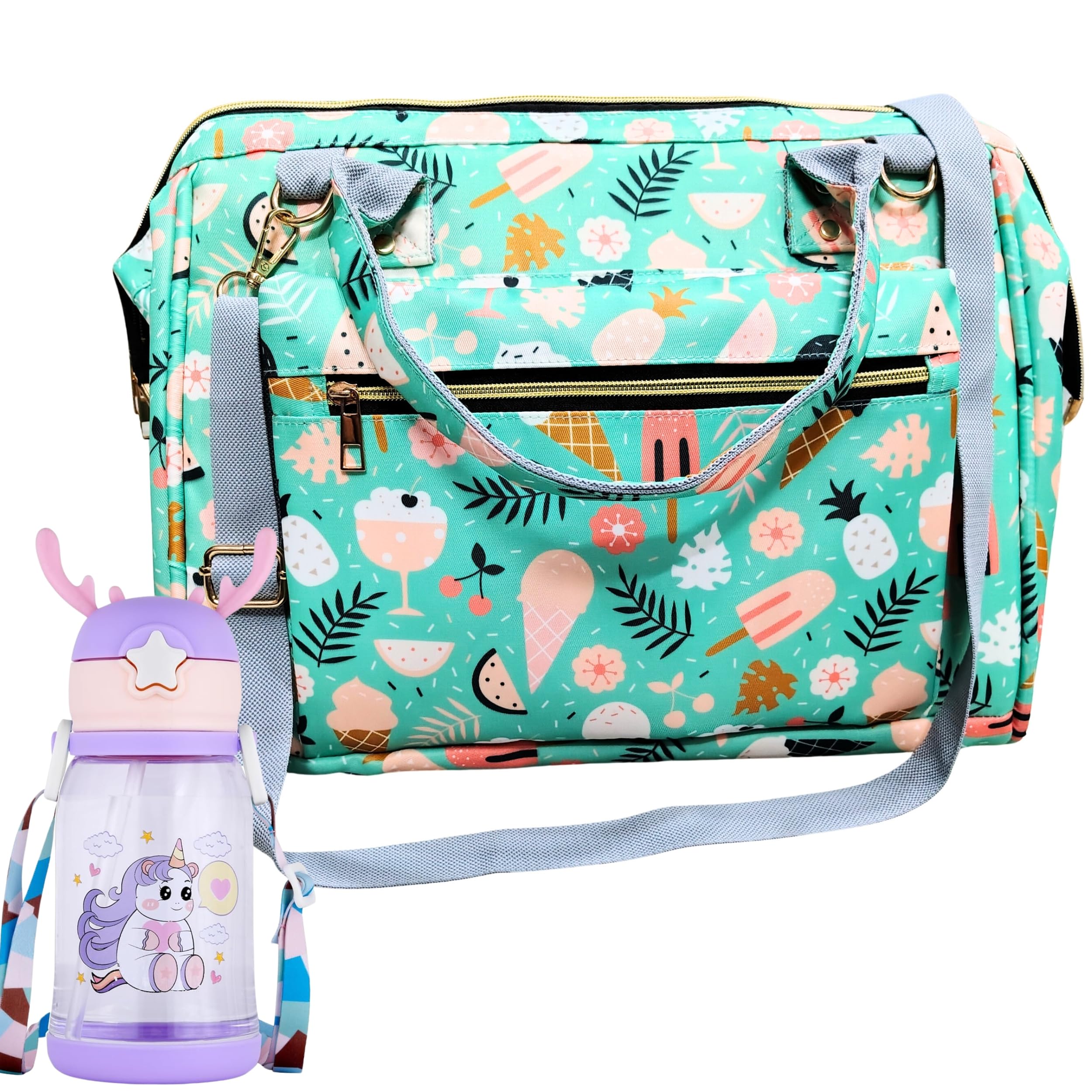 tip 'n' top Ice-cream printed Diaper handbag with Baby Sipper Bottle - The Ultimate Combo-picture-33